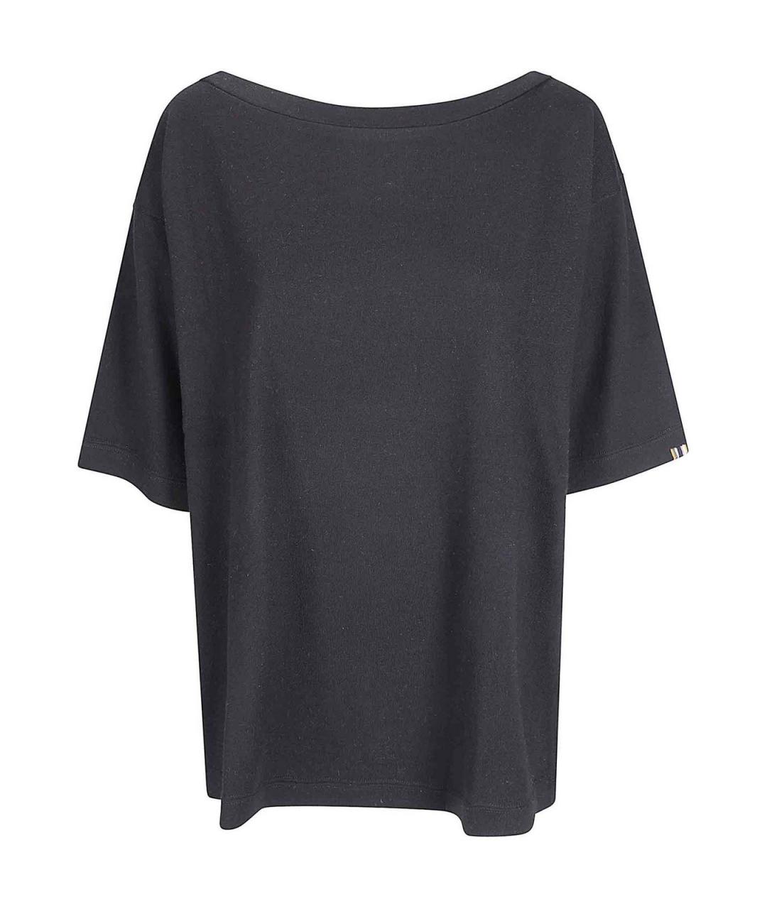 EXTREME CASHMERE Черная хлопковая футболка, фото 1