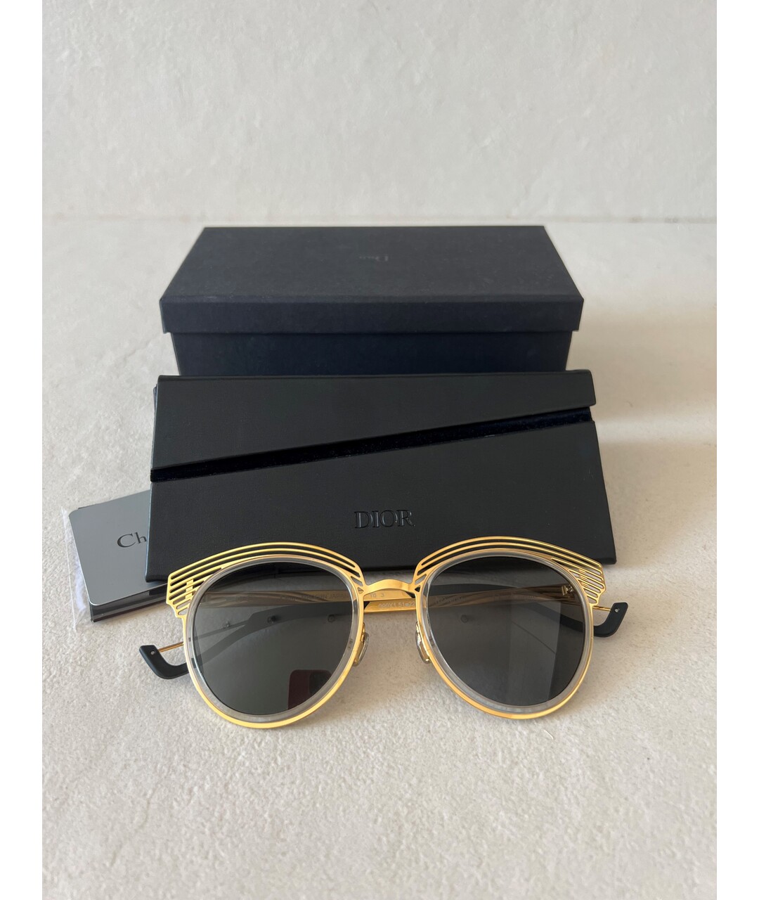 CHRISTIAN DIOR PRE-OWNED Золотые металлические солнцезащитные очки, фото 2
