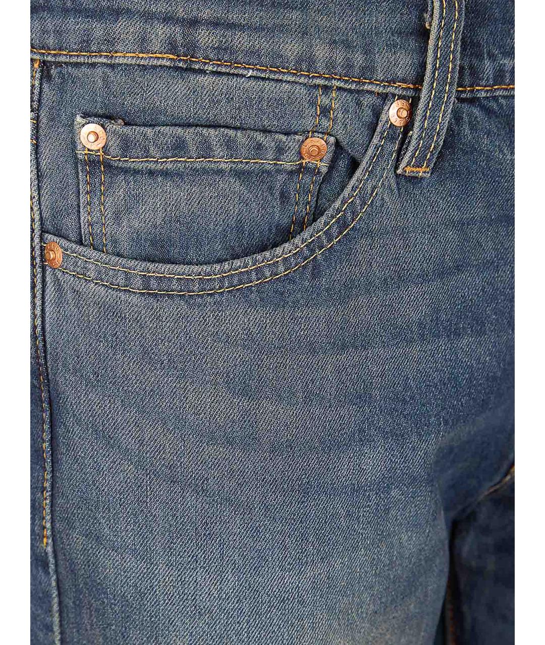 LEVI'S Синие хлопковые прямые джинсы, фото 3