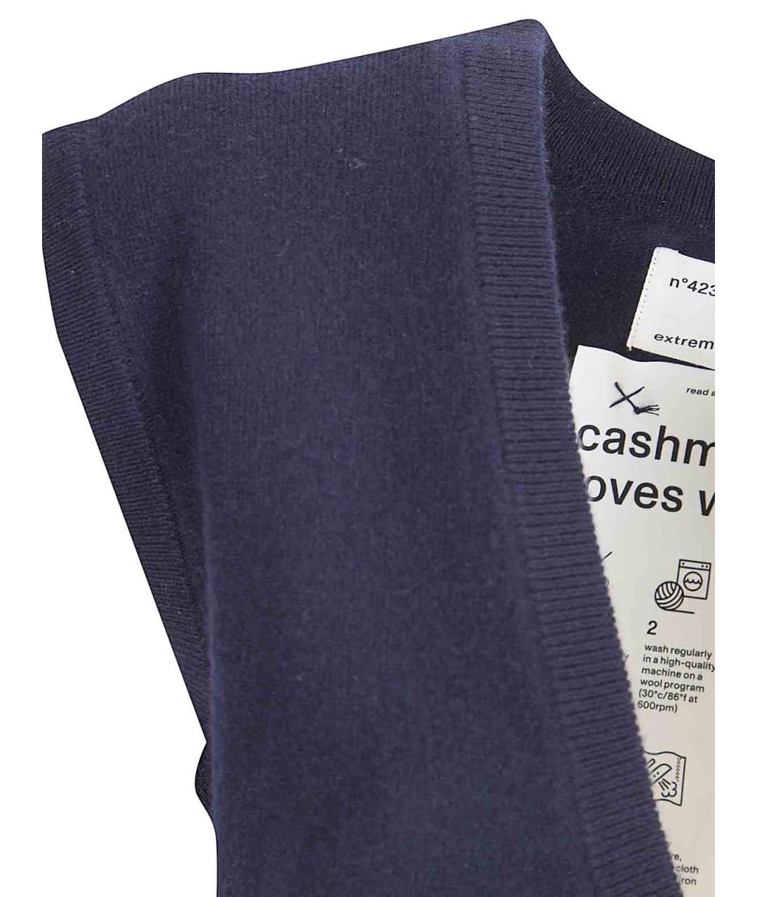 EXTREME CASHMERE Синяя кашемировая жилетка, фото 3