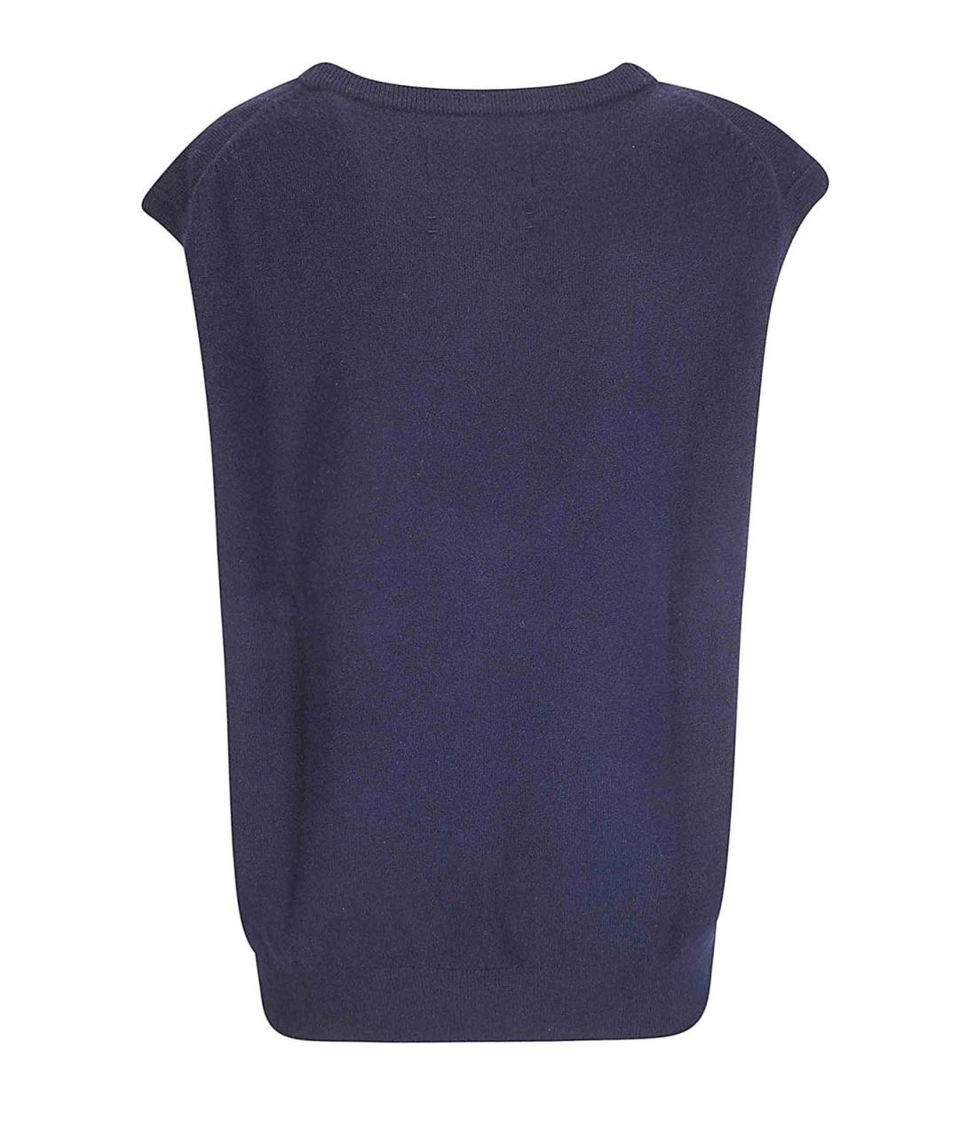 EXTREME CASHMERE Синяя кашемировая жилетка, фото 2