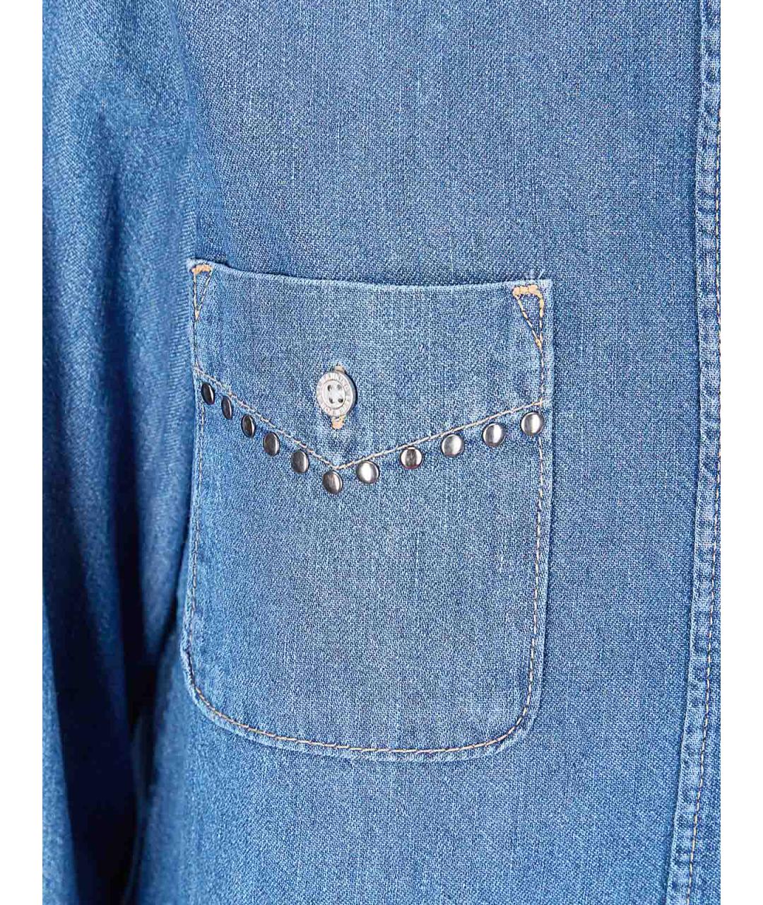 7 FOR ALL MANKIND Синяя хлопковая рубашка, фото 3
