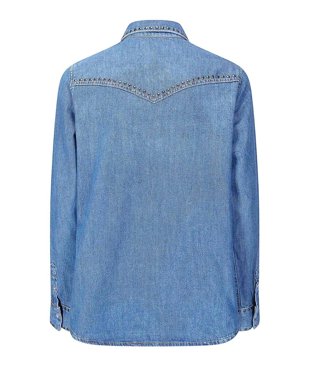 7 FOR ALL MANKIND Синяя хлопковая рубашка, фото 2