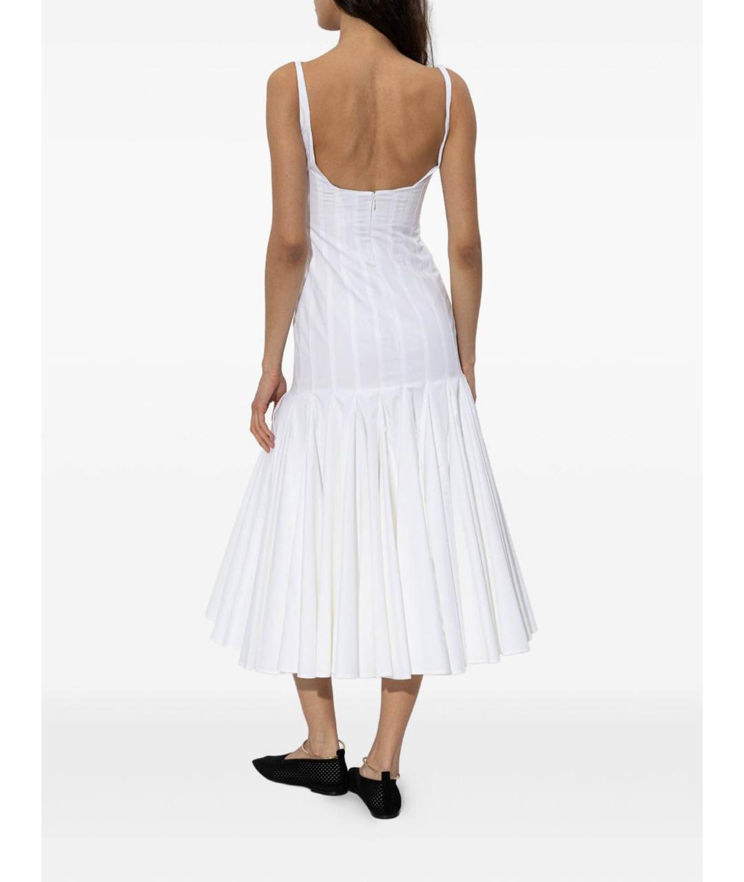 JACQUEMUS Белое хлопковое повседневное платье, фото 5