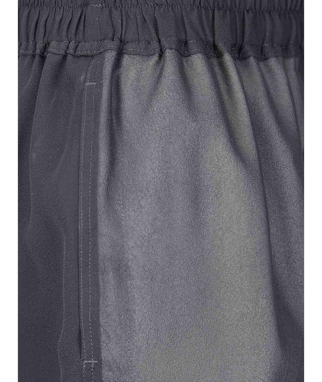 RICK OWENS Черные вискозные брюки широкие, фото 3