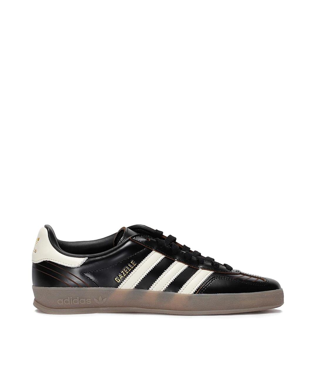ADIDAS Черные кожаные низкие кроссовки / кеды, фото 1