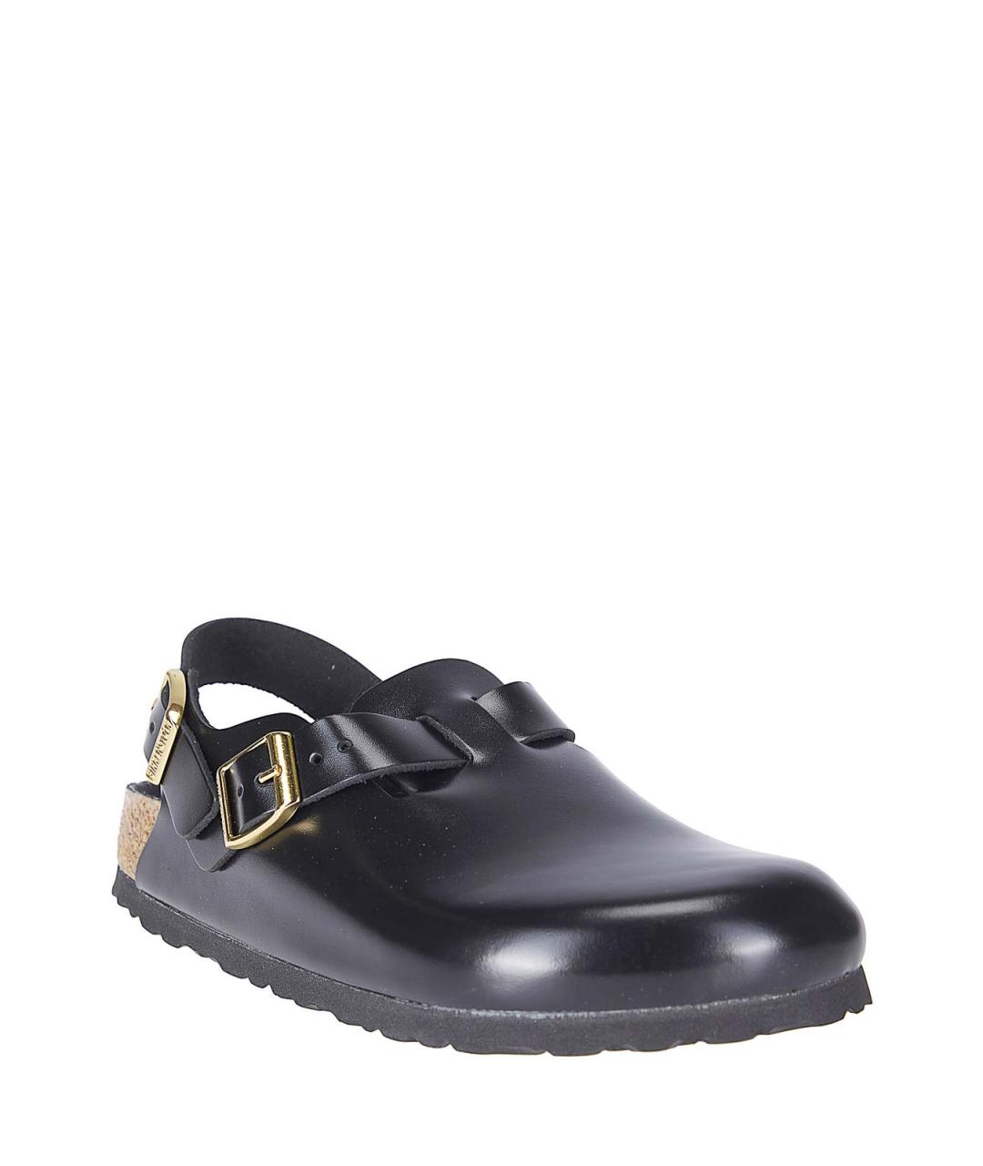 BIRKENSTOCK Черные кожаные мюли, фото 2