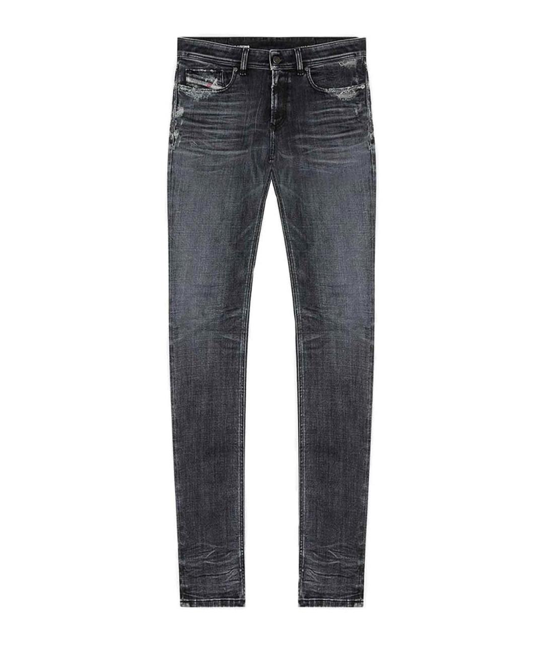 DIESEL Черные хлопковые джинсы скинни, фото 1