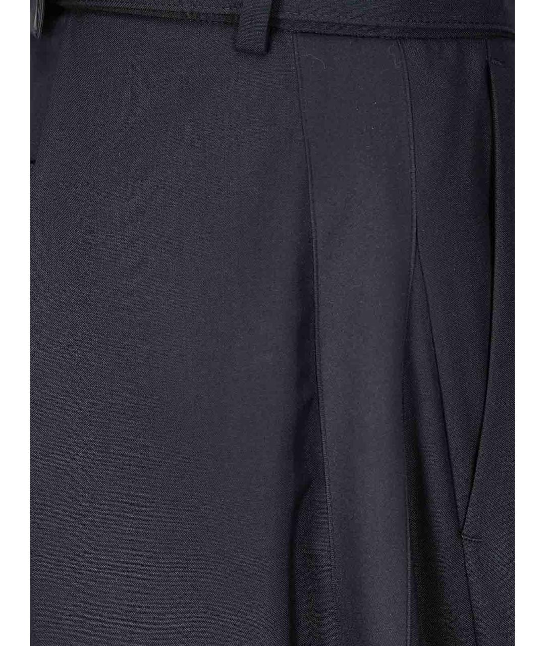 SACAI Черные шерстяные брюки широкие, фото 3