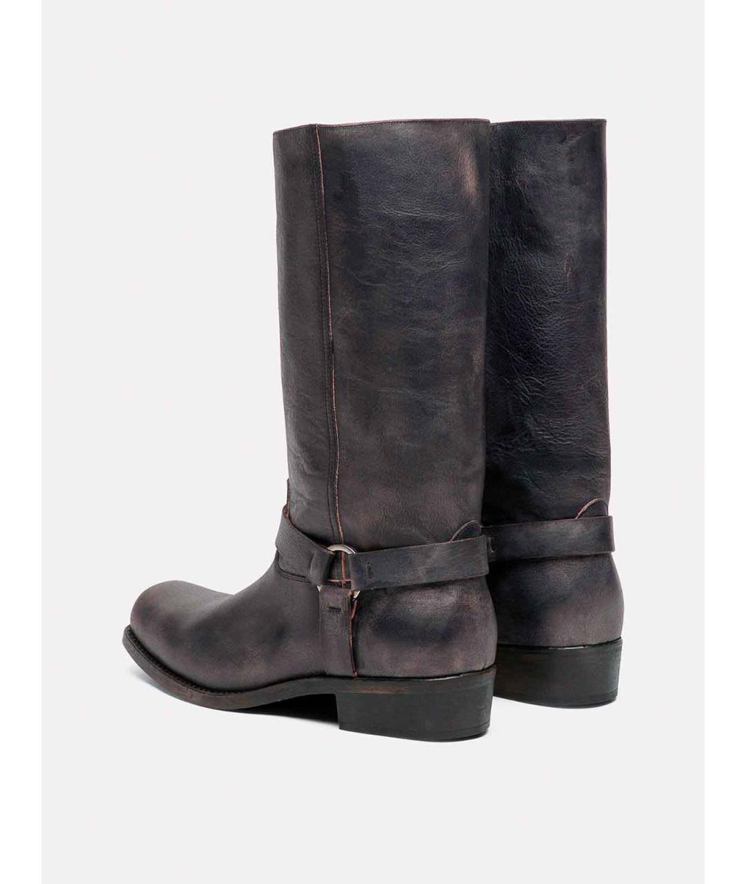 GOLDEN GOOSE DELUXE BRAND Черные кожаные сапоги, фото 3