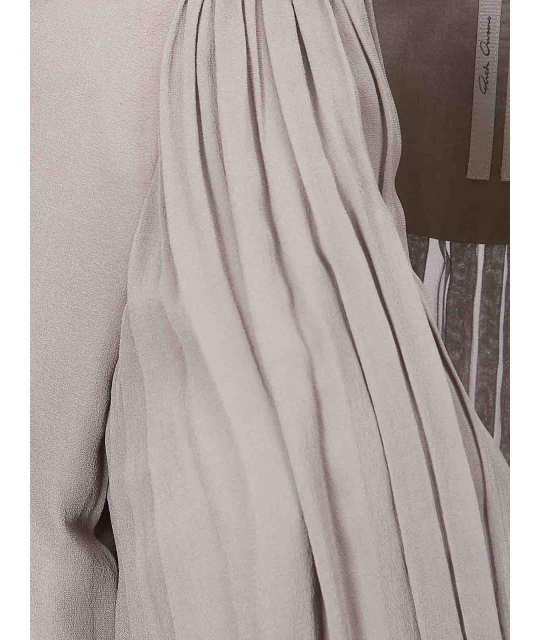RICK OWENS Серая шелковая блузы, фото 3