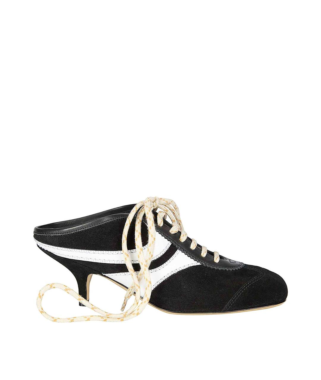 DRIES VAN NOTEN Черные замшевые мюли, фото 1