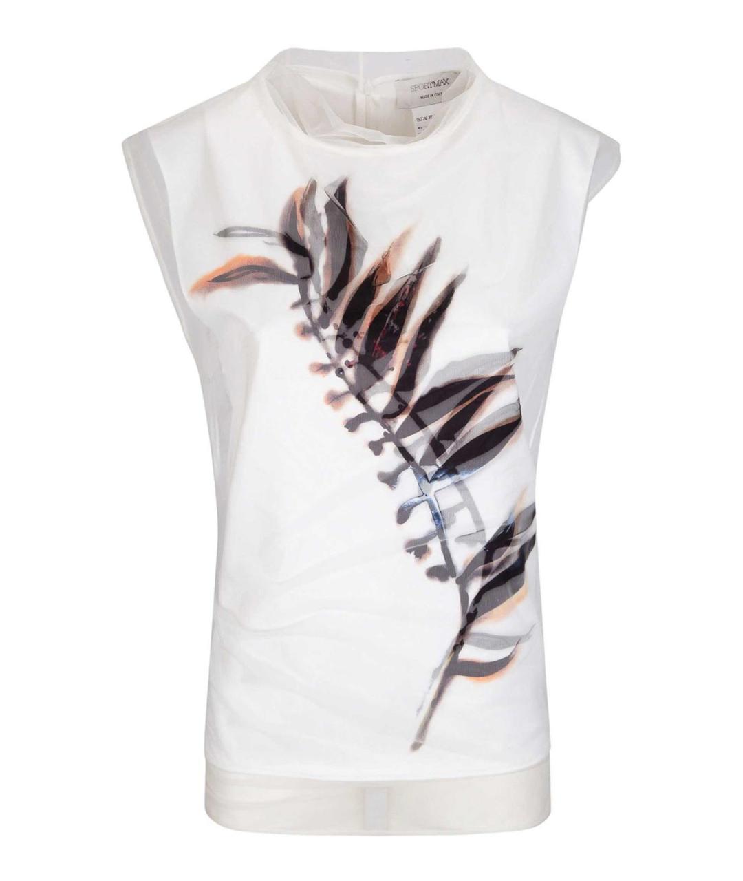 SPORTMAX Белая майка, фото 1