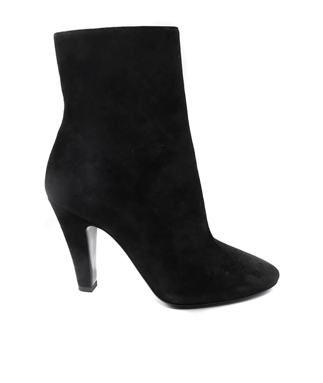 SAINT LAURENT Черные кожаные ботильоны, фото 1