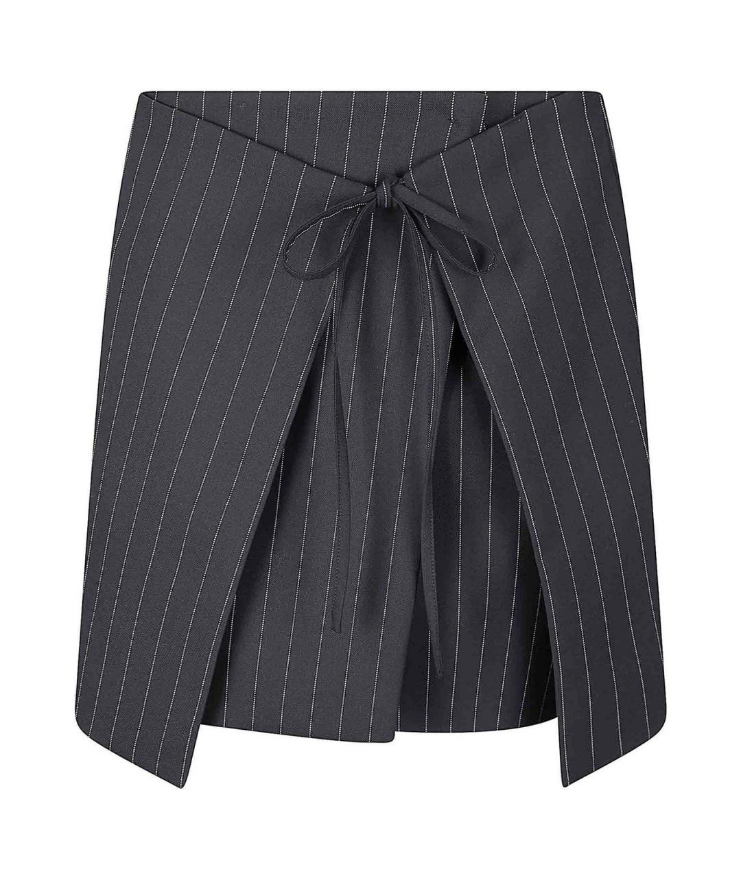 SPORTMAX Черная полиэстеровая юбка мини, фото 1