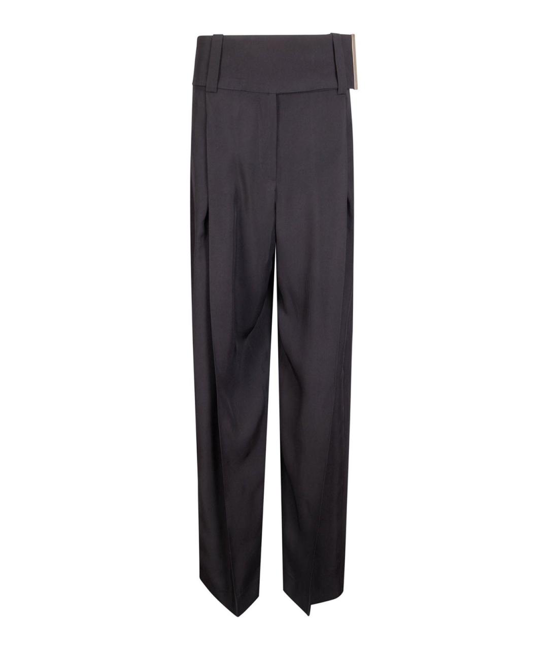 SPORTMAX Черные вискозные брюки узкие, фото 1