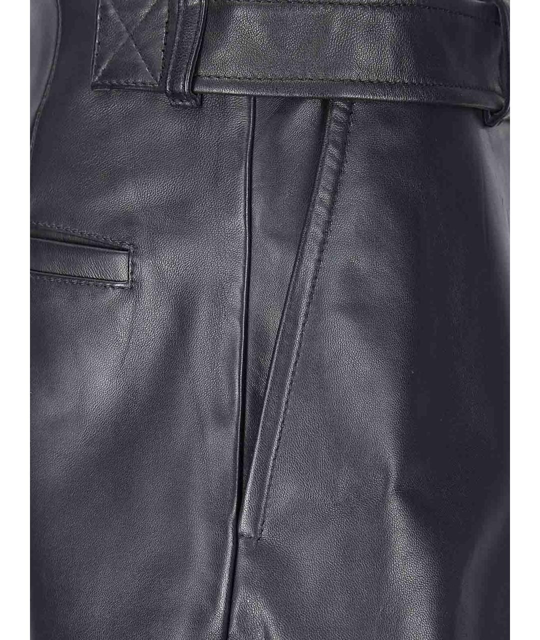 SPORTMAX Черные кожаные шорты, фото 3
