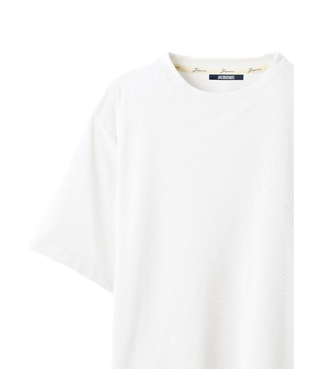 JACQUEMUS Белая хлопковая футболка, фото 2