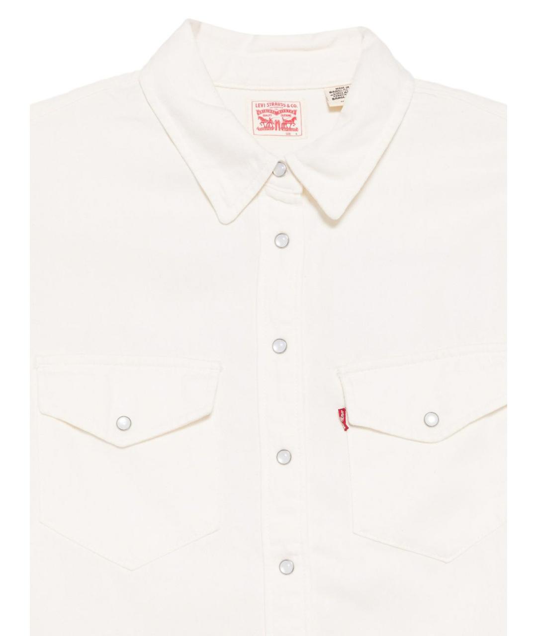 LEVI'S Белая хлопковая рубашка, фото 3