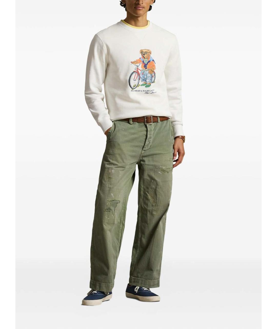 POLO RALPH LAUREN Белый полиэстеровый джемпер / свитер, фото 3