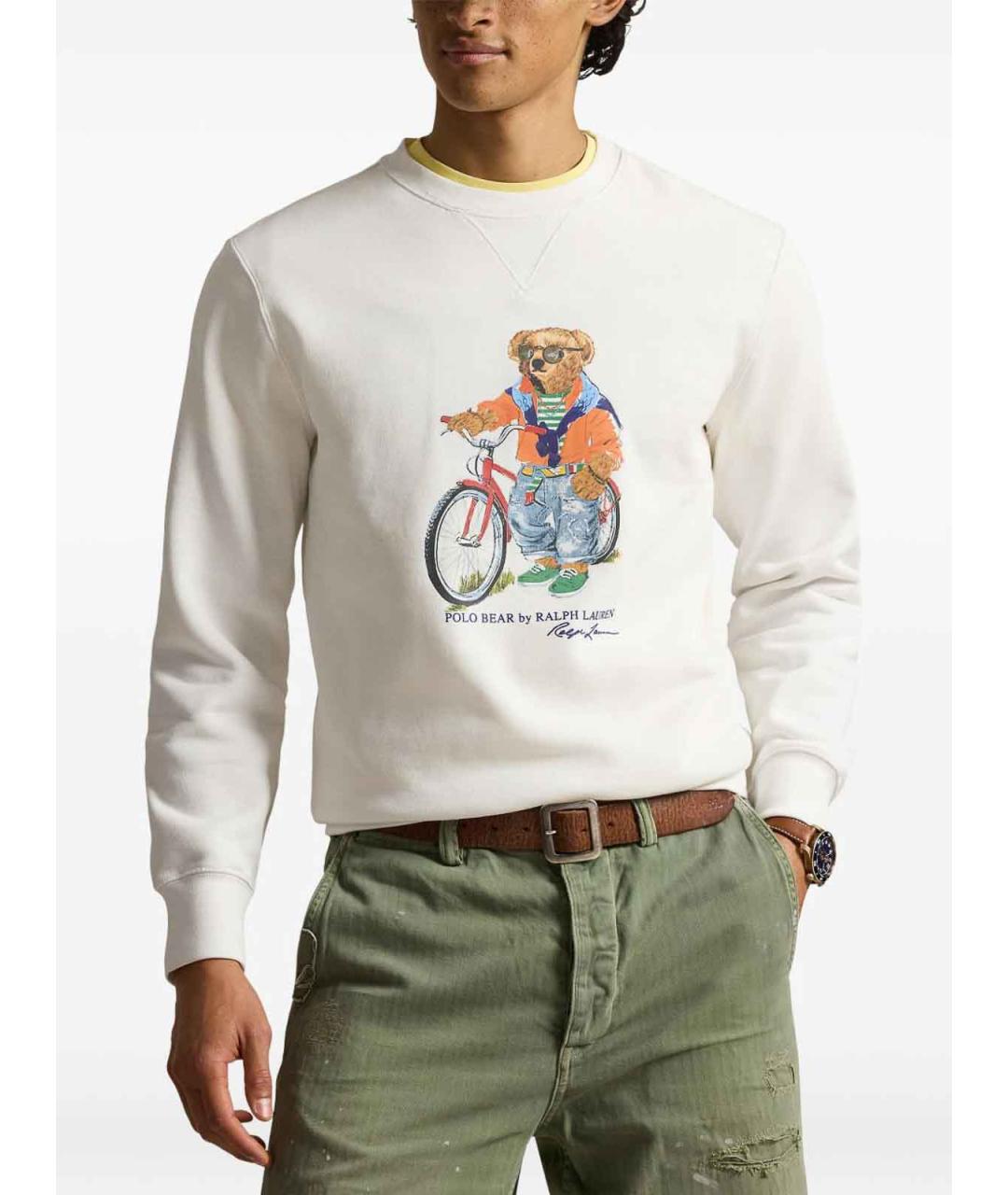 POLO RALPH LAUREN Белый полиэстеровый джемпер / свитер, фото 2