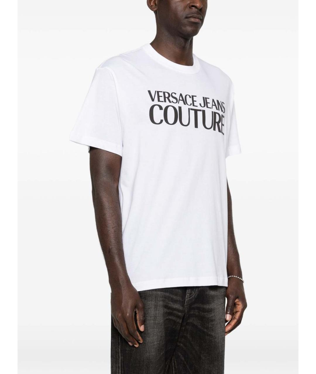 VERSACE JEANS COUTURE Белая хлопковая футболка, фото 5