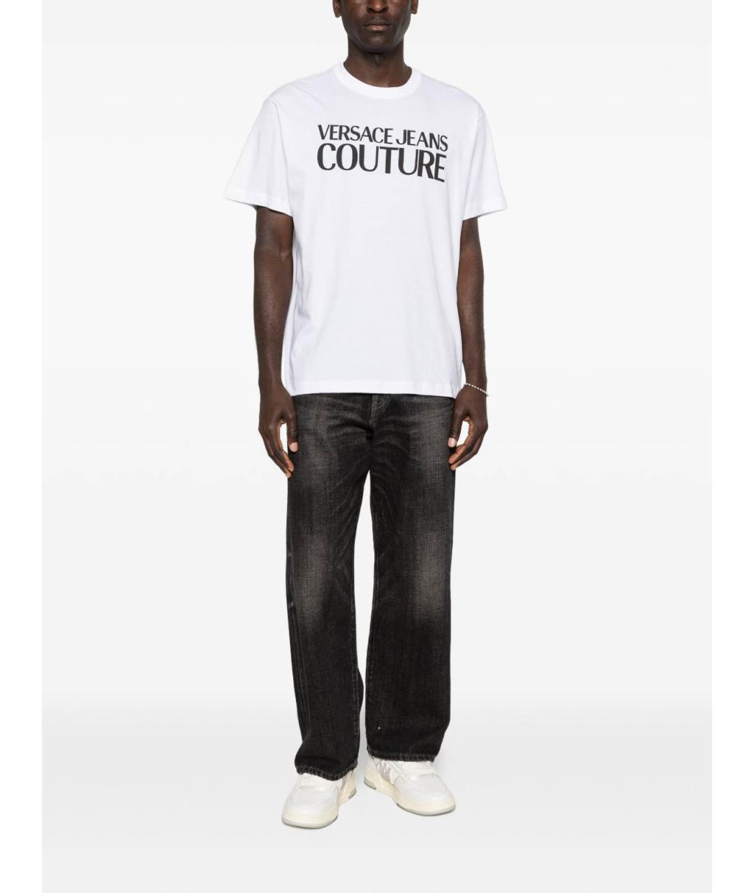 VERSACE JEANS COUTURE Белая хлопковая футболка, фото 4