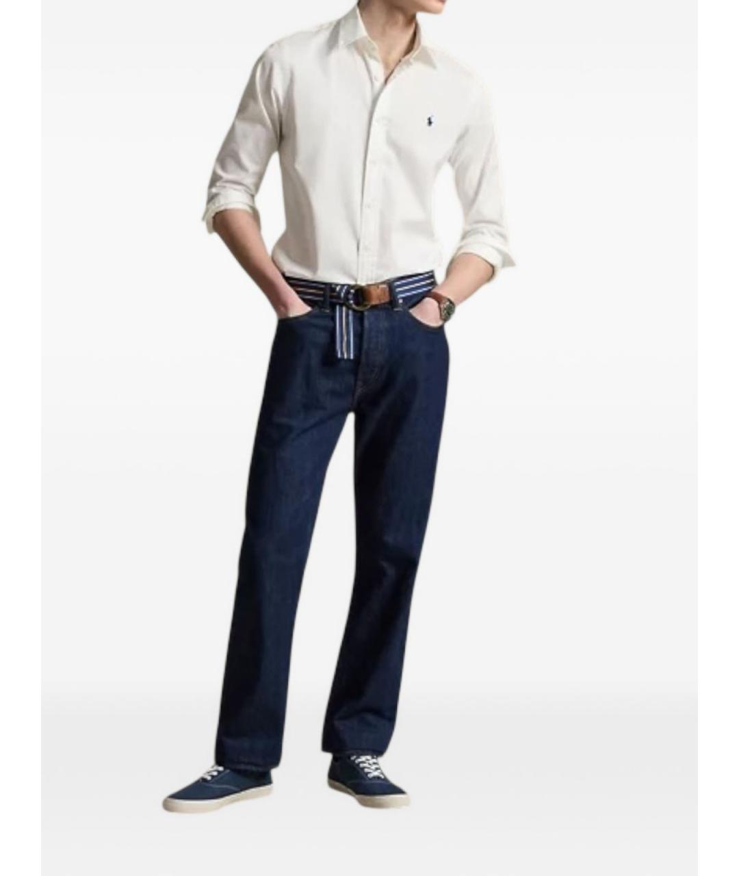 POLO RALPH LAUREN Белая хлопковая классическая рубашка, фото 2