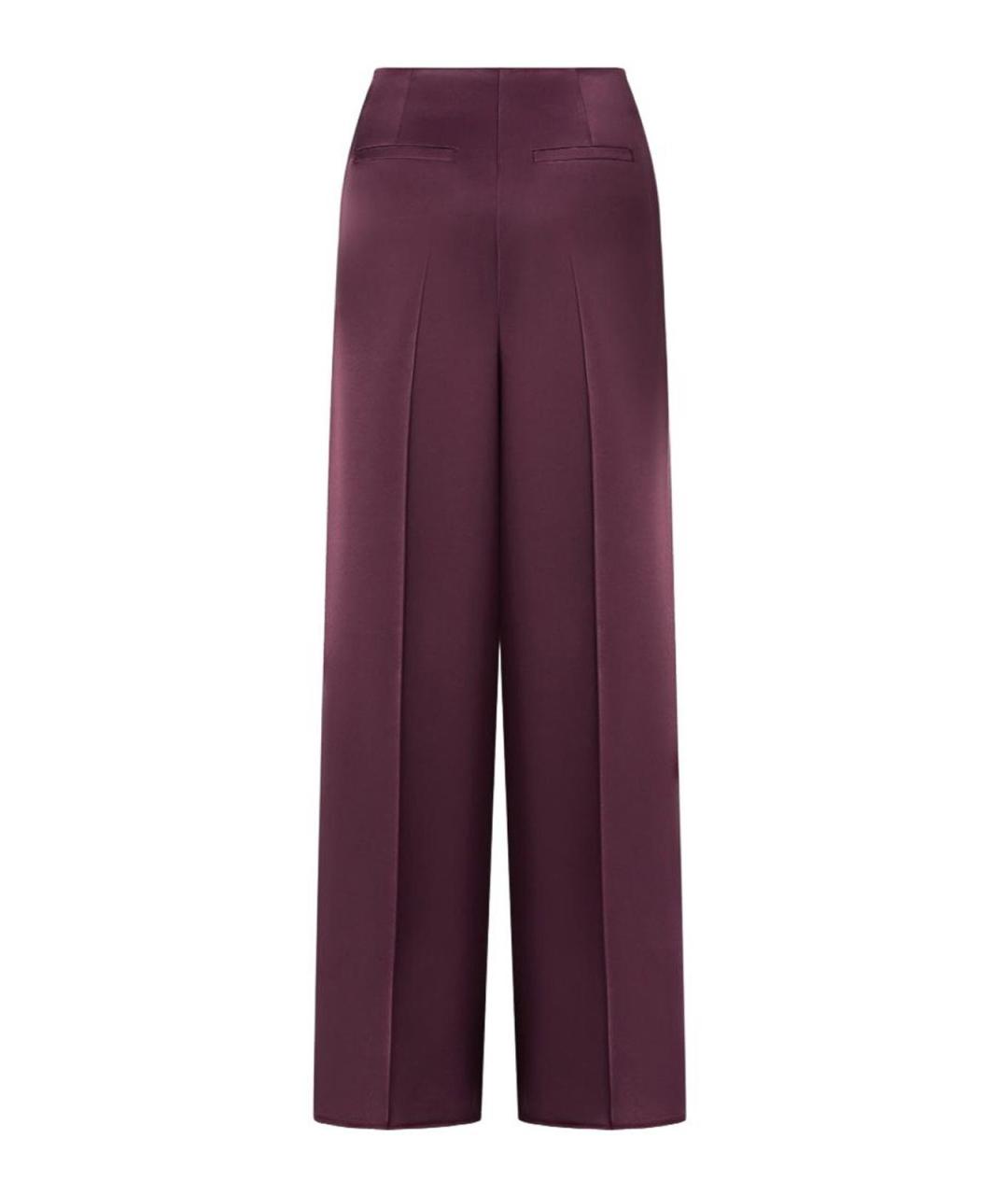PINKO Бордовые ацетатные брюки широкие, фото 2
