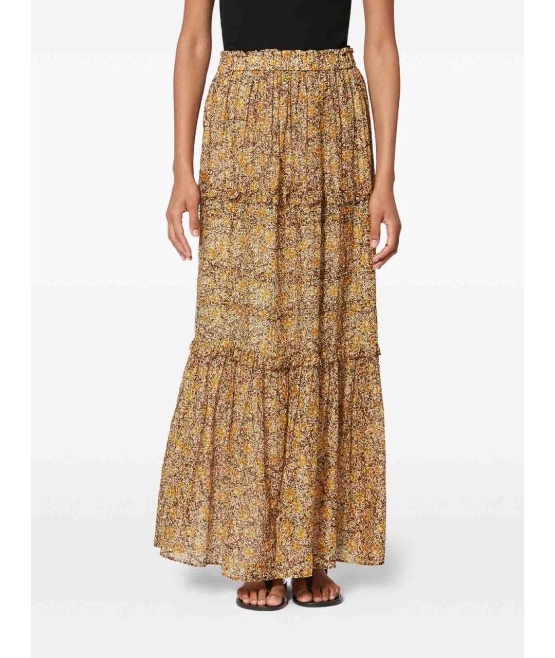 ISABEL MARANT Коричневая хлопковая юбка макси, фото 2