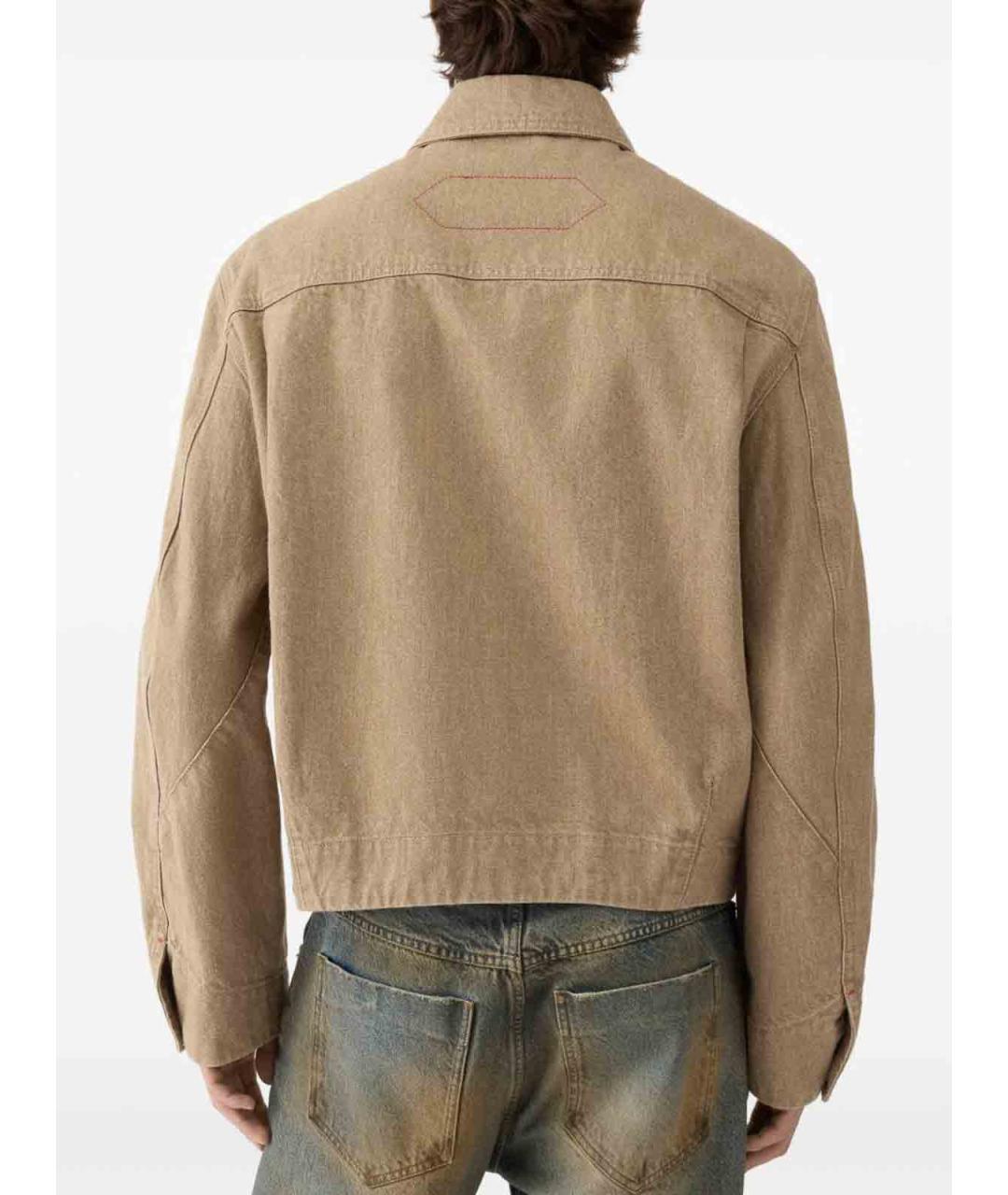 JACQUEMUS Бежевая хлопковая куртка, фото 3