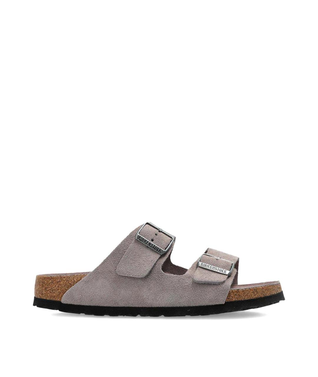 BIRKENSTOCK Фиолетовые замшевые сандалии, фото 1