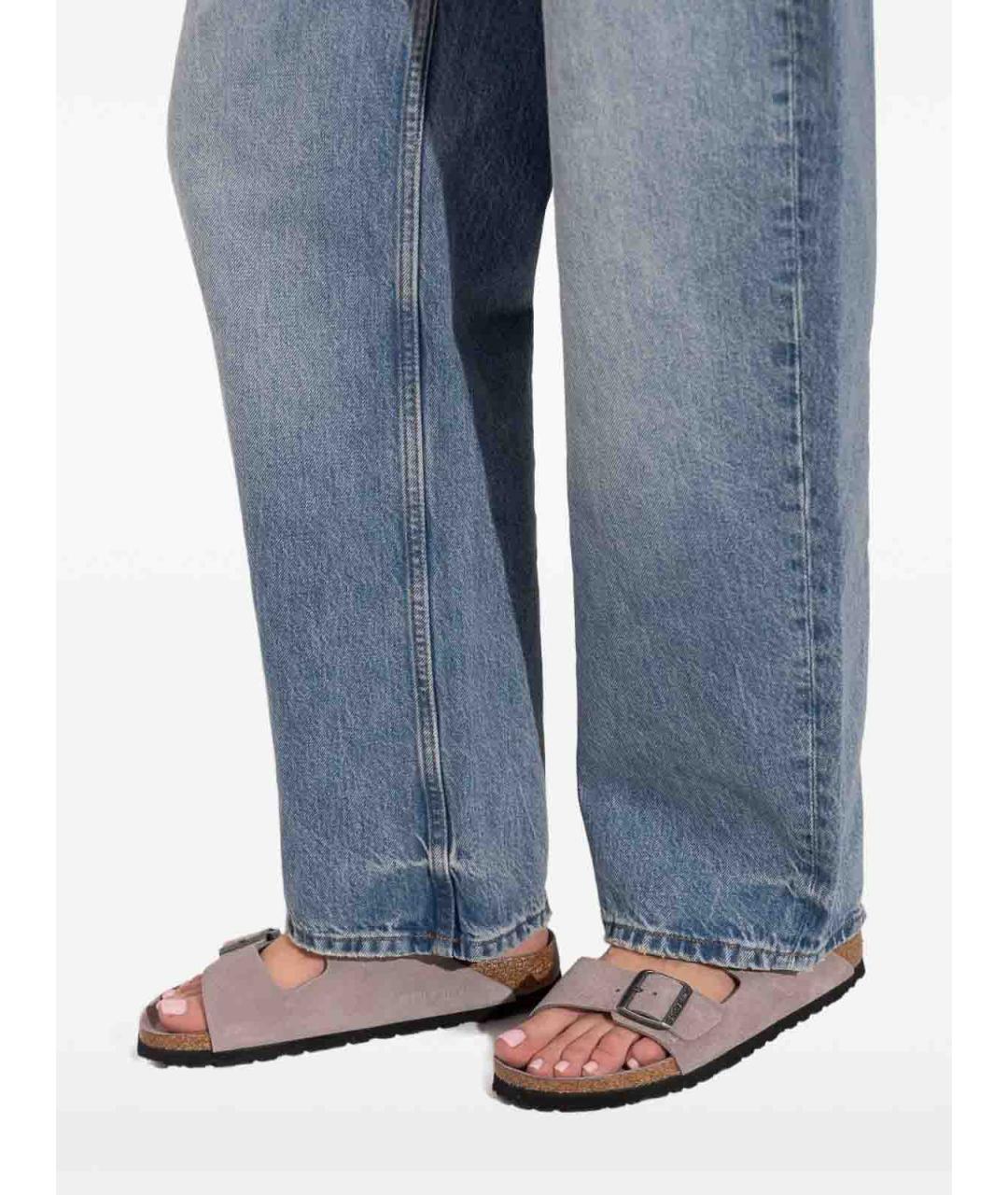 BIRKENSTOCK Фиолетовые замшевые сандалии, фото 6