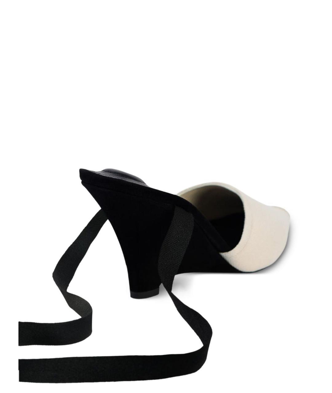JACQUEMUS Бежевые текстильные босоножки, фото 5