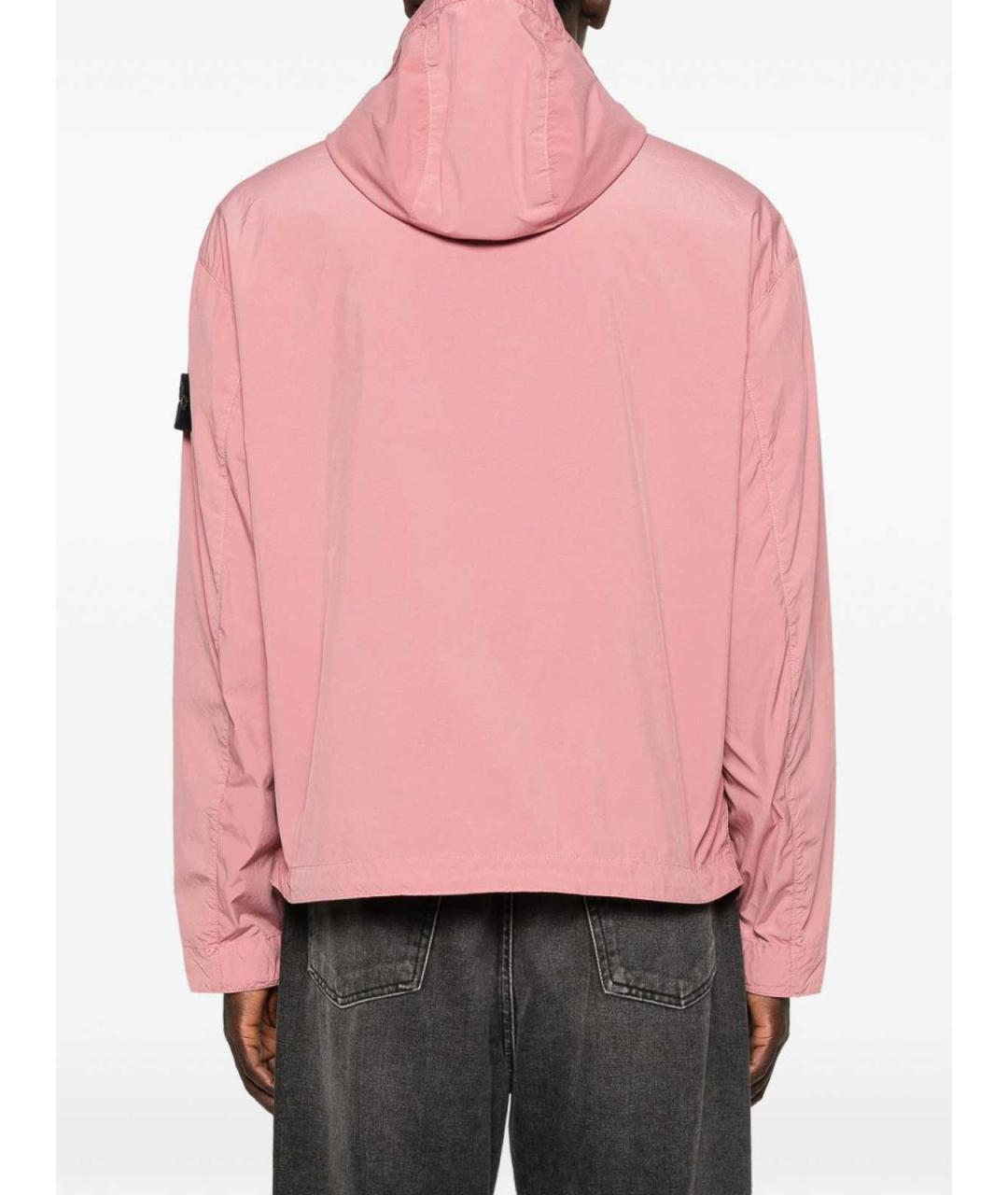 STONE ISLAND Розовая полиэстеровая куртка, фото 4
