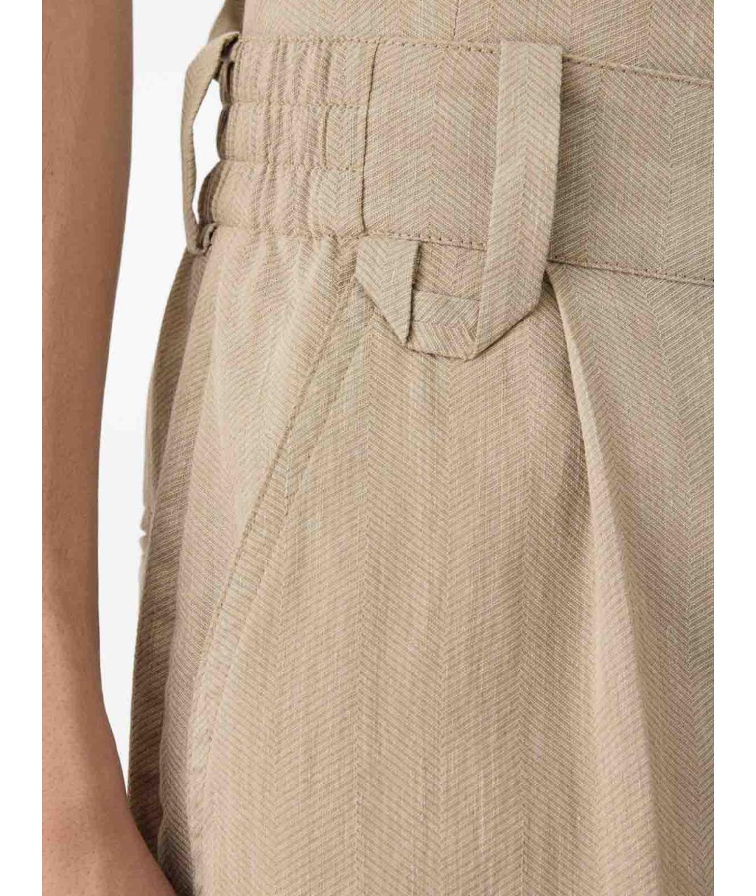 JACQUEMUS Бежевые хлопковые повседневные брюки, фото 4