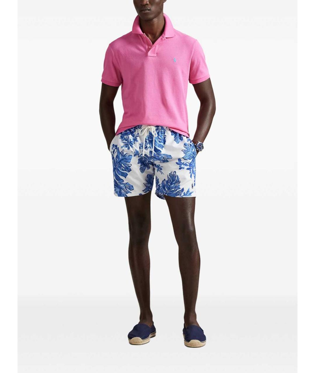 POLO RALPH LAUREN Бежевое хлопковое поло с коротким рукавом, фото 4
