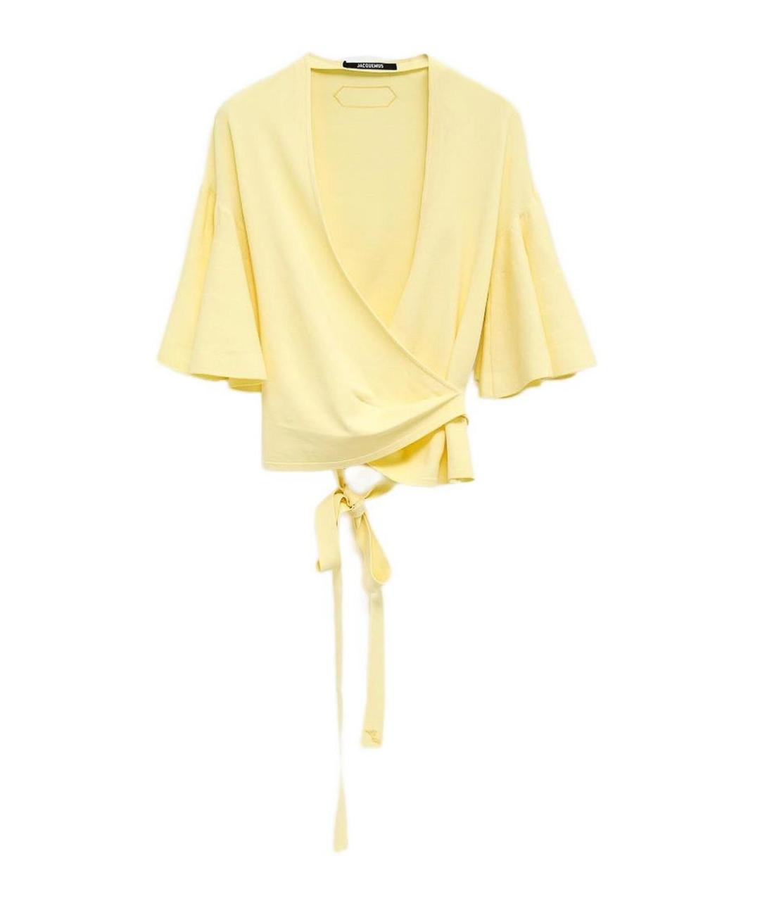 JACQUEMUS Желтая полиэстеровая футболка, фото 1