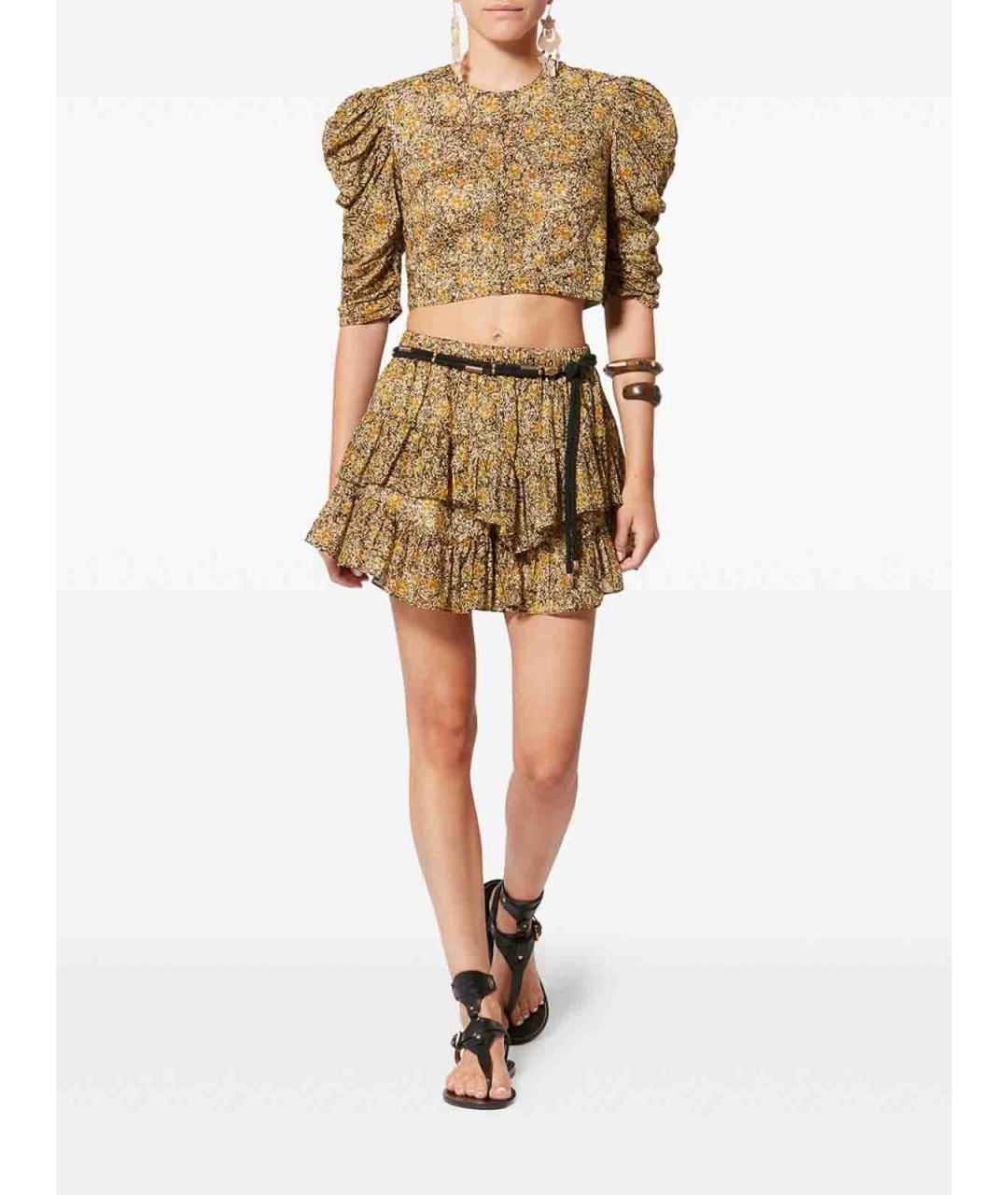 ISABEL MARANT Коричневые хлопковые шорты, фото 4