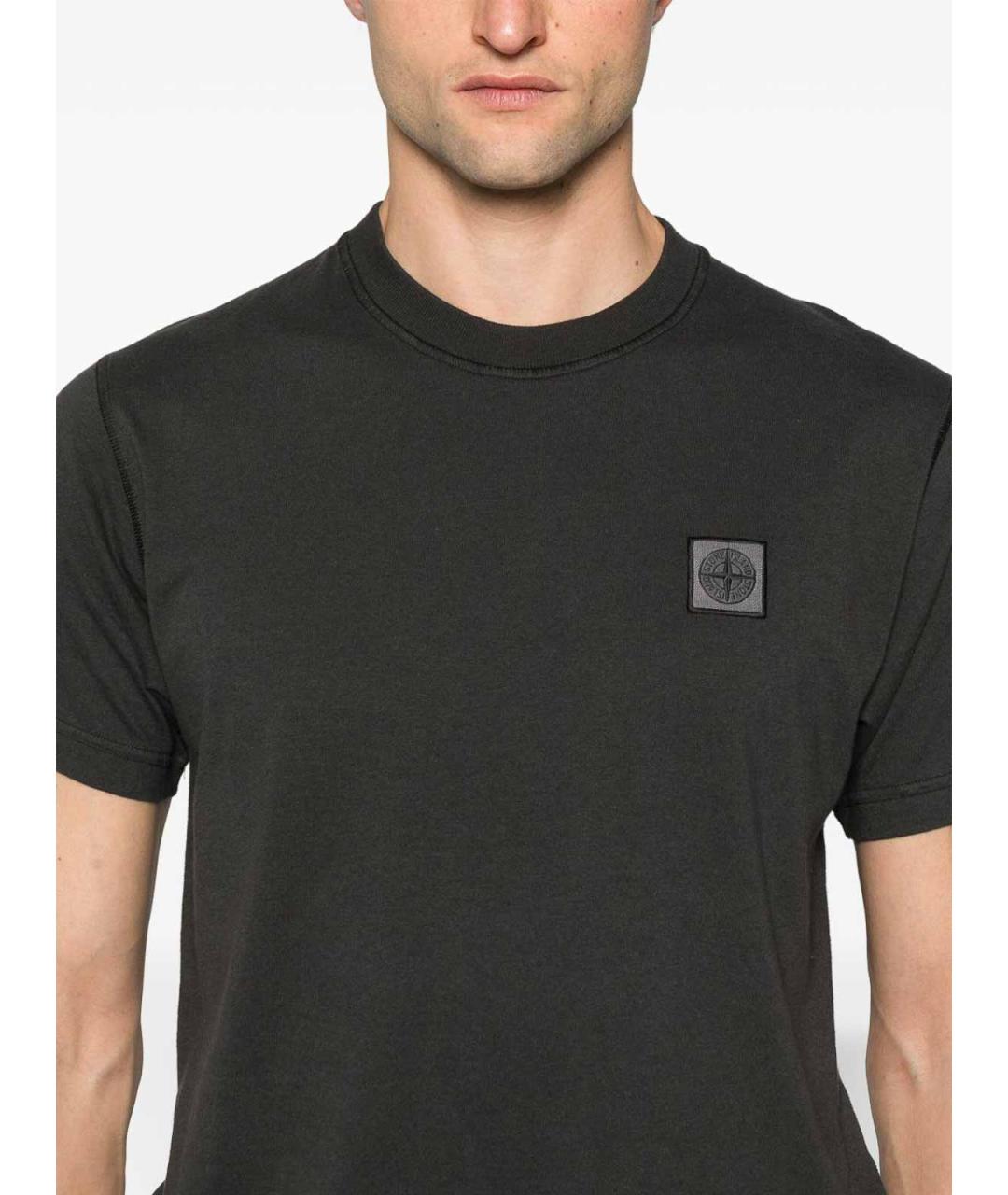 STONE ISLAND Хлопковая футболка, фото 5