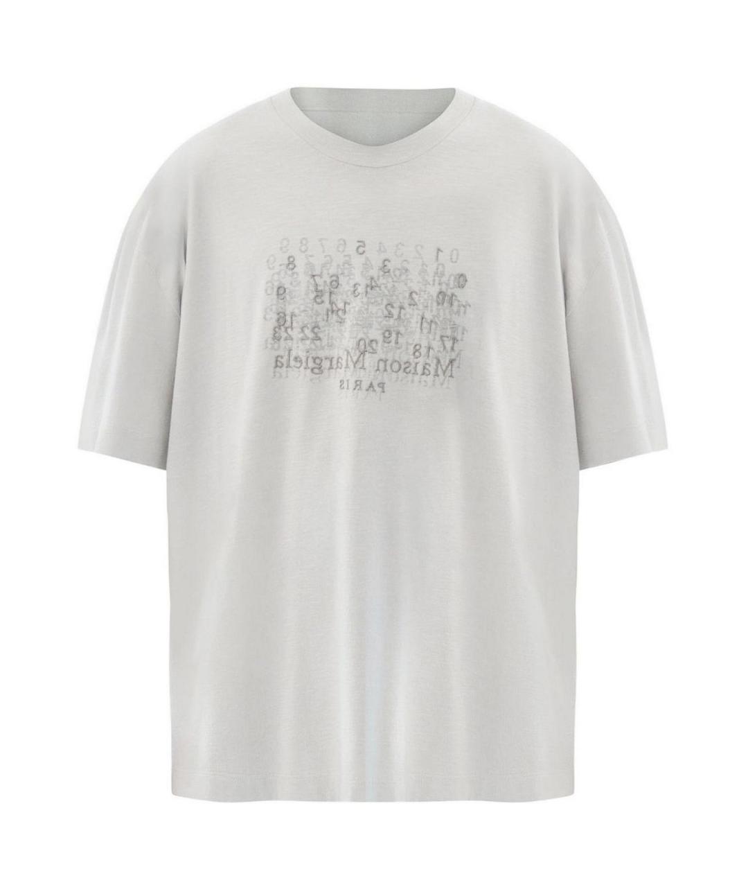 MAISON MARGIELA Серая хлопковая футболка, фото 1