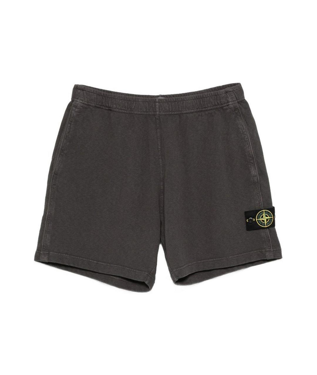 STONE ISLAND Серые хлопковые шорты, фото 1