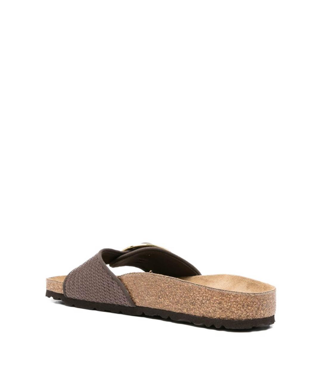 BIRKENSTOCK Коричневые кожаные шлепанцы, фото 2