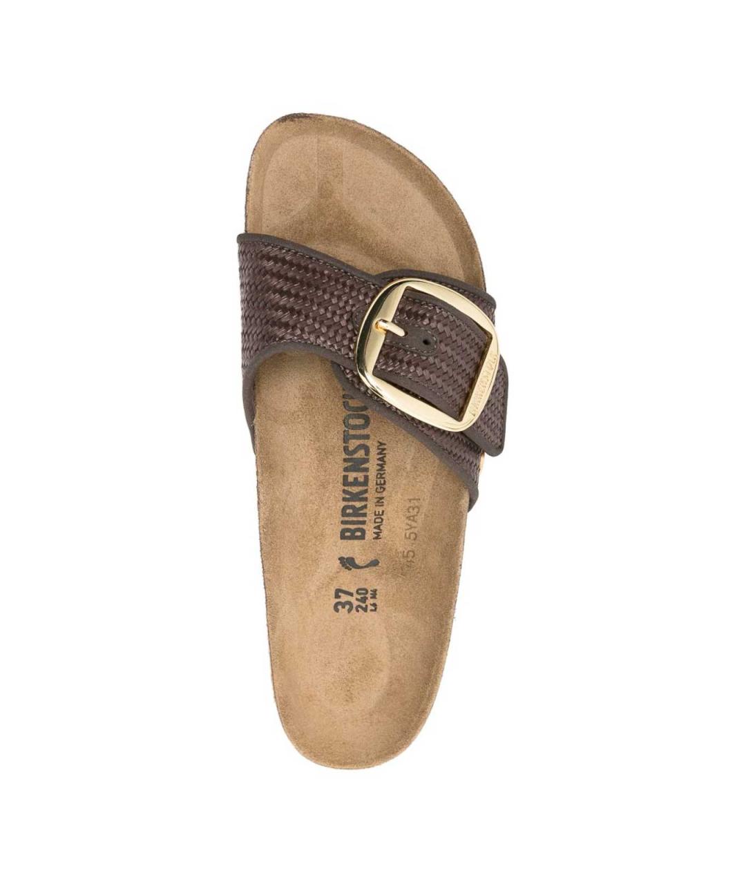 BIRKENSTOCK Коричневые кожаные шлепанцы, фото 3