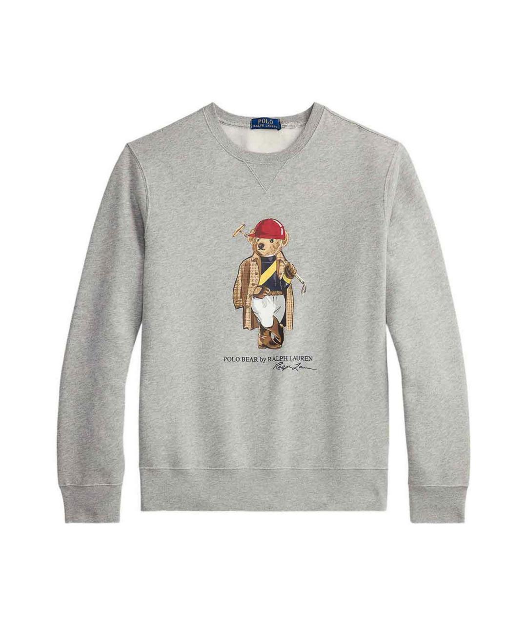 POLO RALPH LAUREN Серое хлопковое поло с коротким рукавом, фото 1