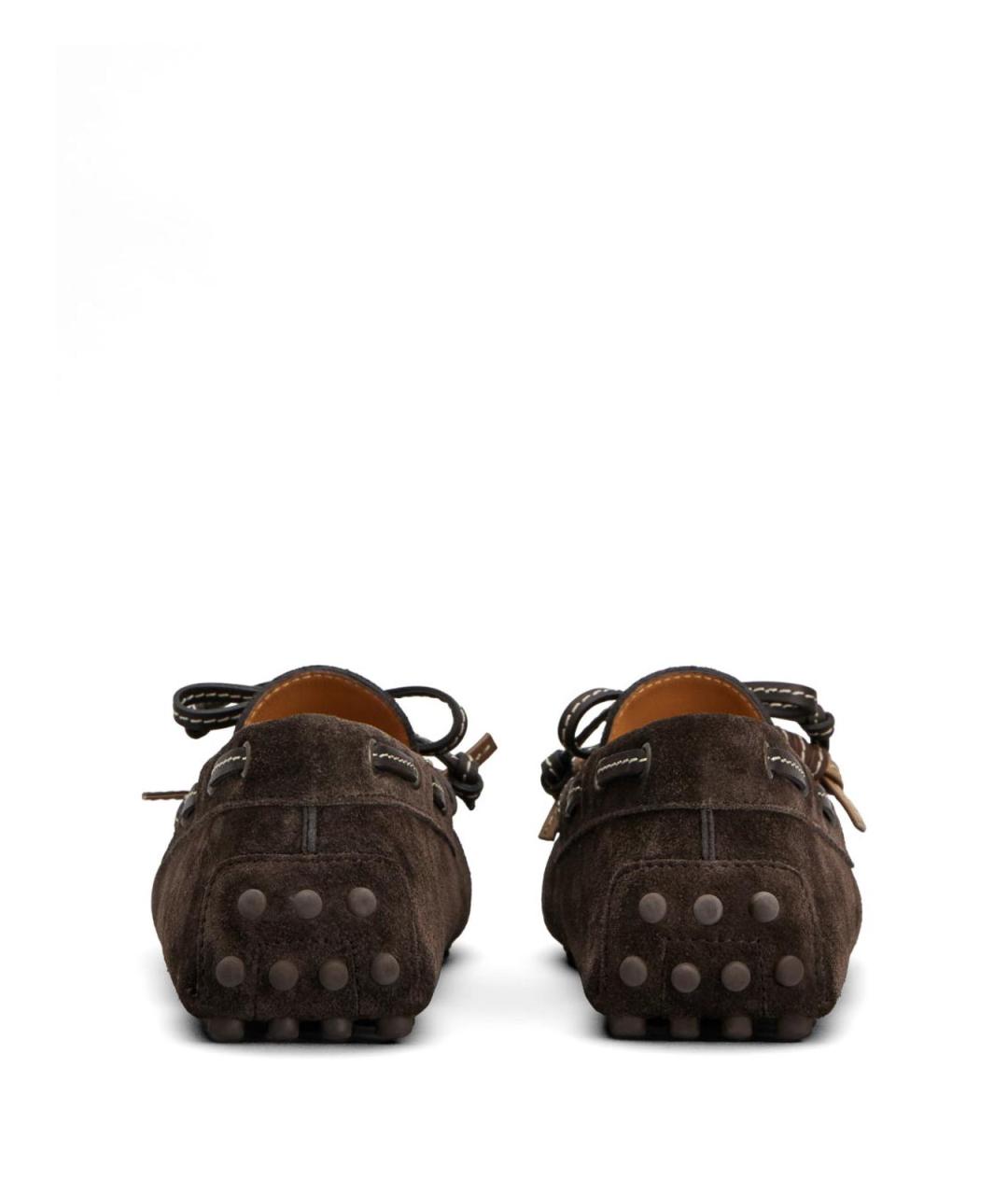 TOD'S Коричневые замшевые лоферы, фото 4