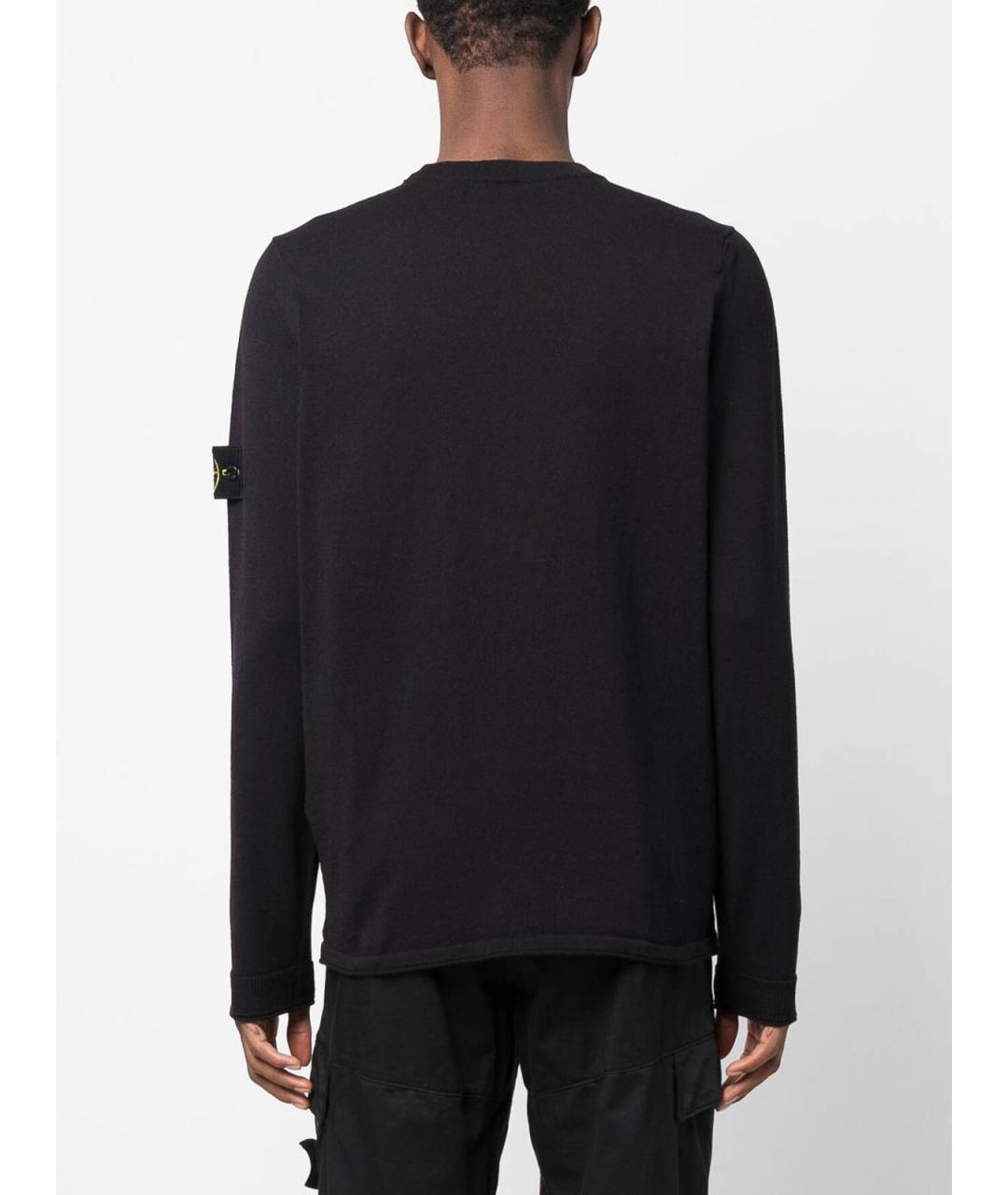 STONE ISLAND Темно-синий хлопковый джемпер / свитер, фото 3