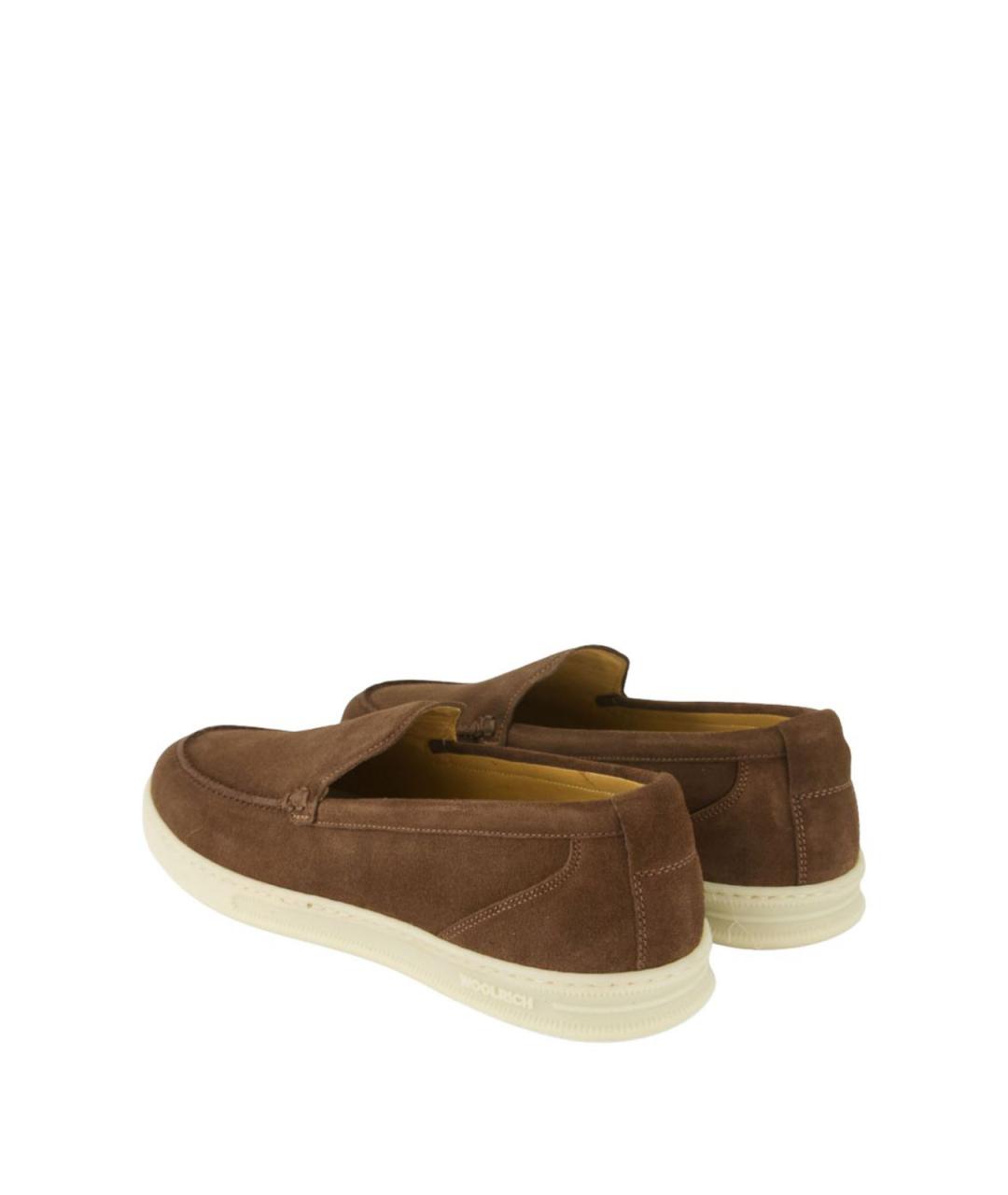 WOOLRICH Коричневые кожаные лоферы, фото 3