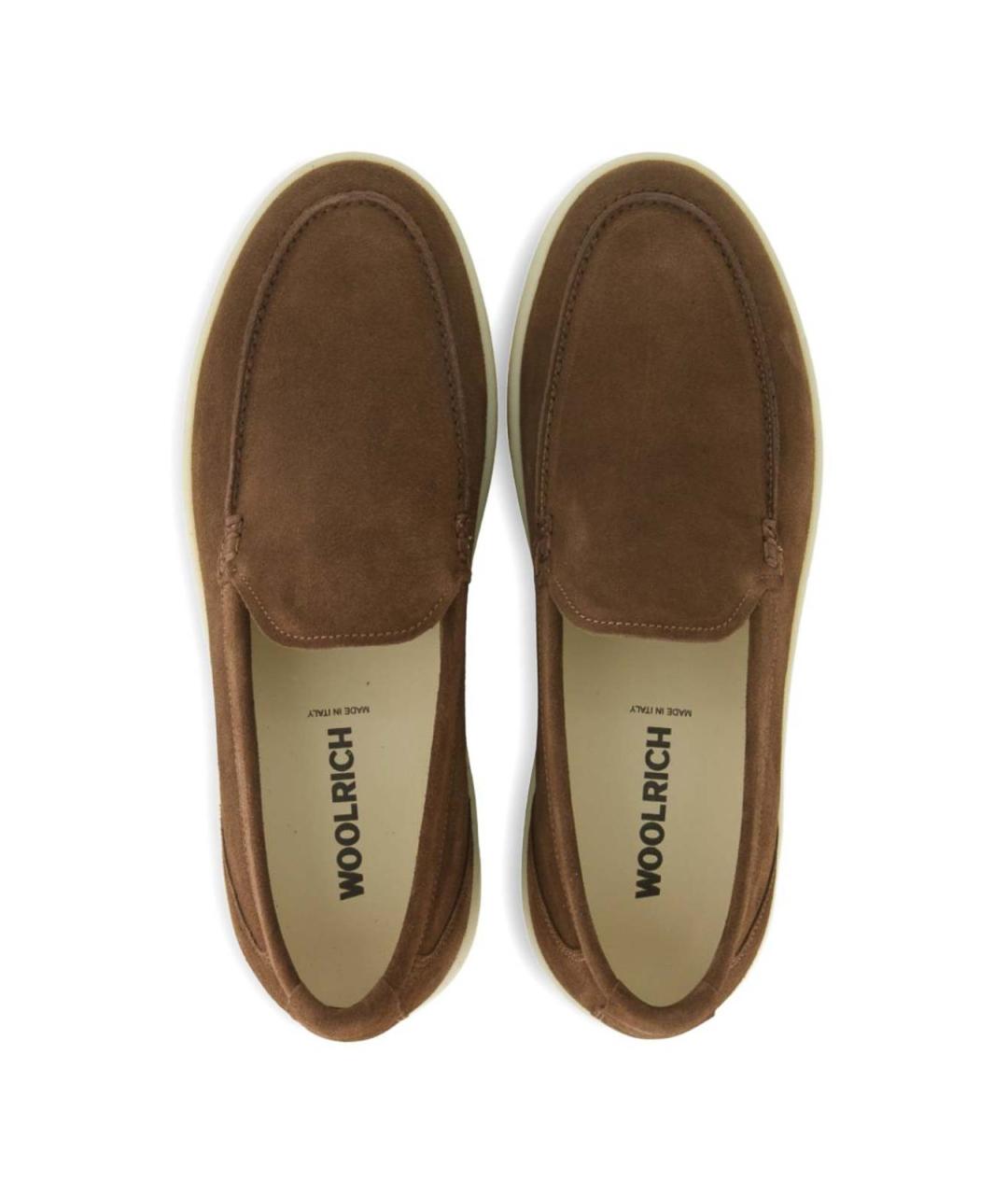 WOOLRICH Коричневые кожаные лоферы, фото 2