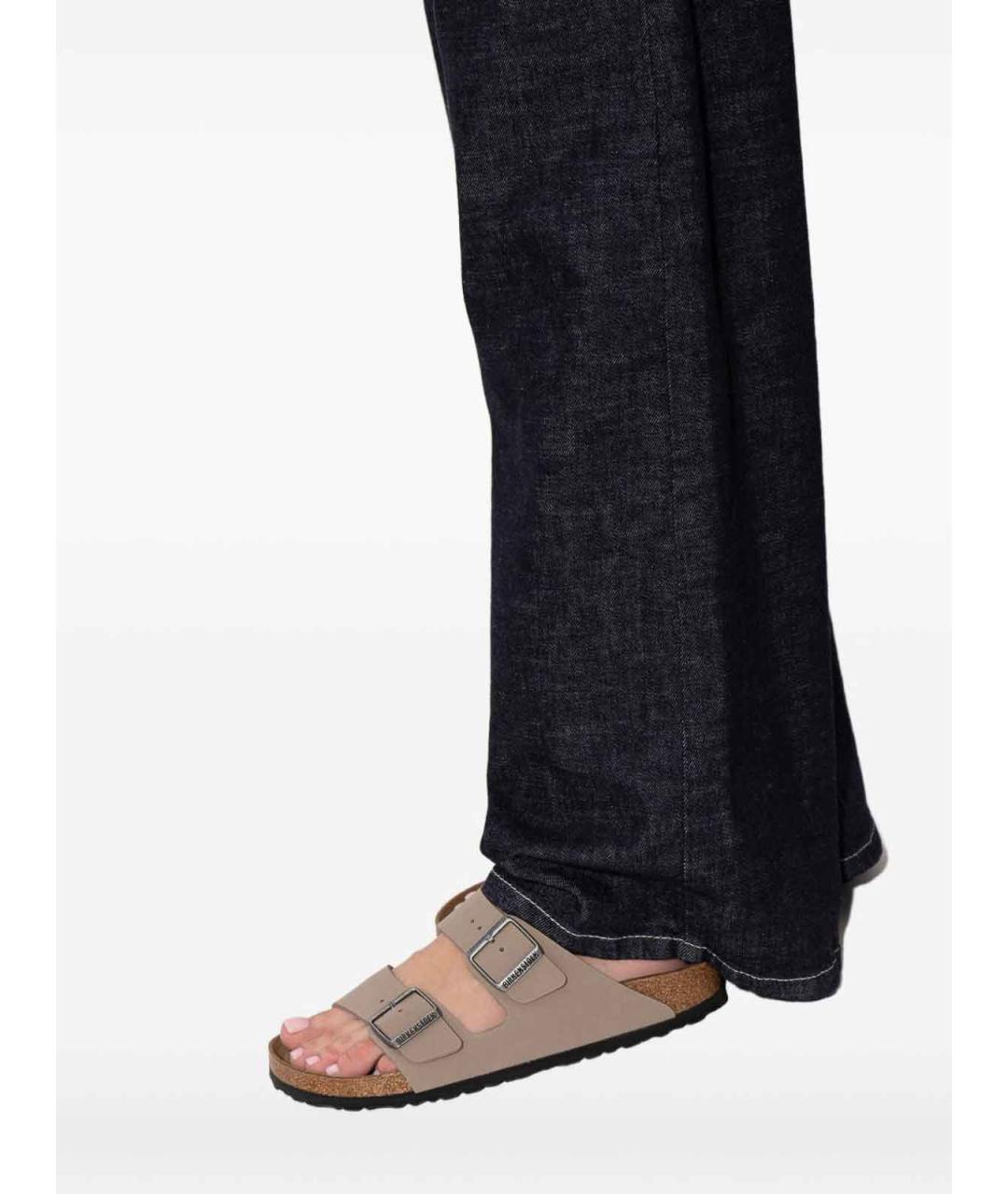 BIRKENSTOCK Бежевые кожаные шлепанцы, фото 3